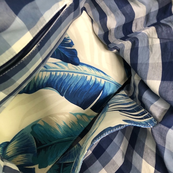 Large Tropical Palm Print Cotton Canvas Tote Bags - Picture 15 of 16